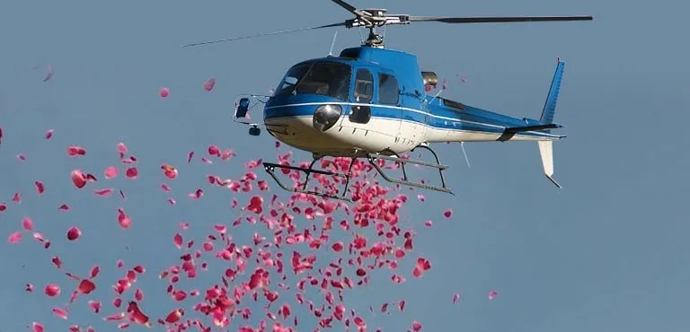 Helicopter Flower Shower